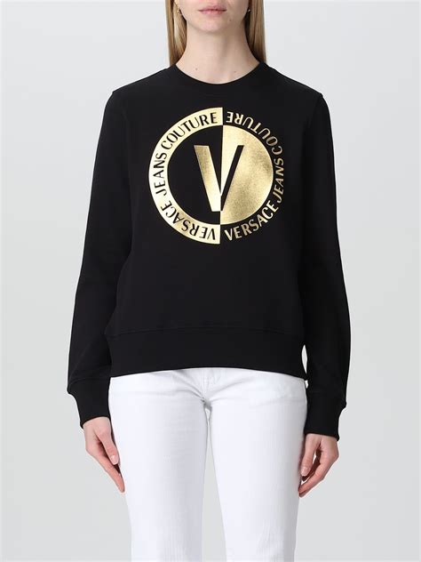 maglia versace nera semplice|versace maglioni donna.